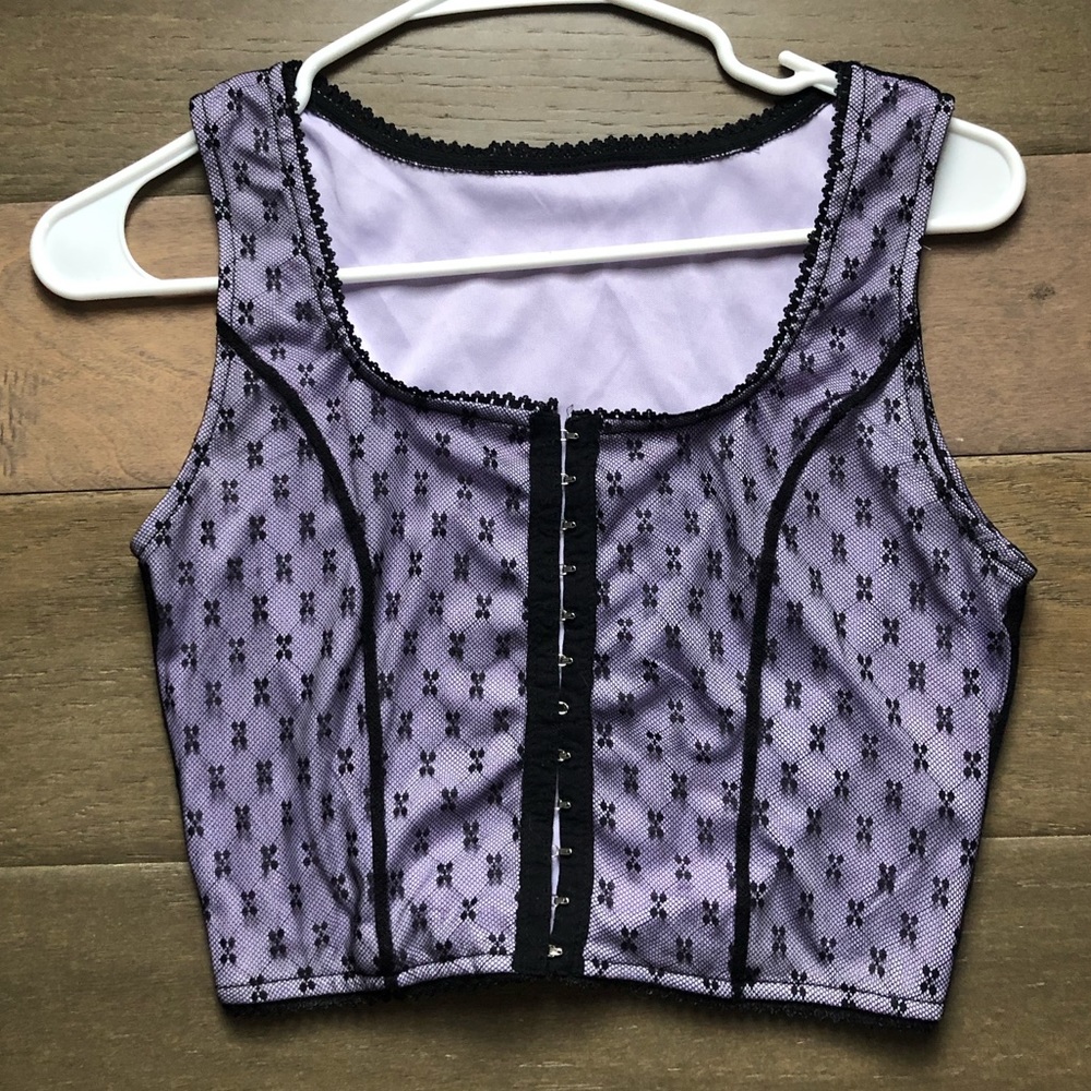 Cute Lavender Purple Crop Top